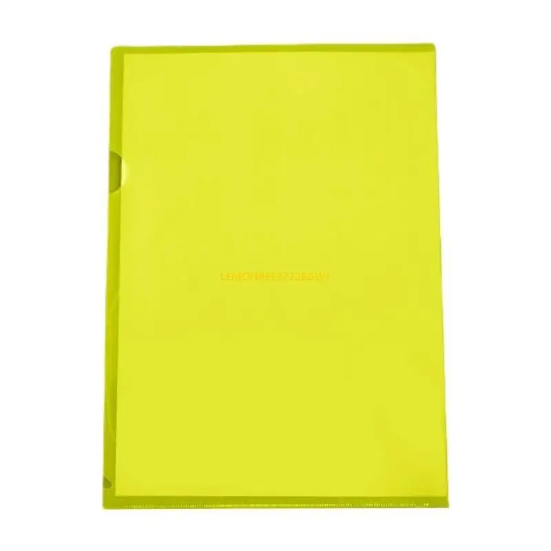 C90C 6 Colors A 4 Plastic Folder Paper Clip Folder L Shaped Folder Presentation Folder File Folder for Protection Files