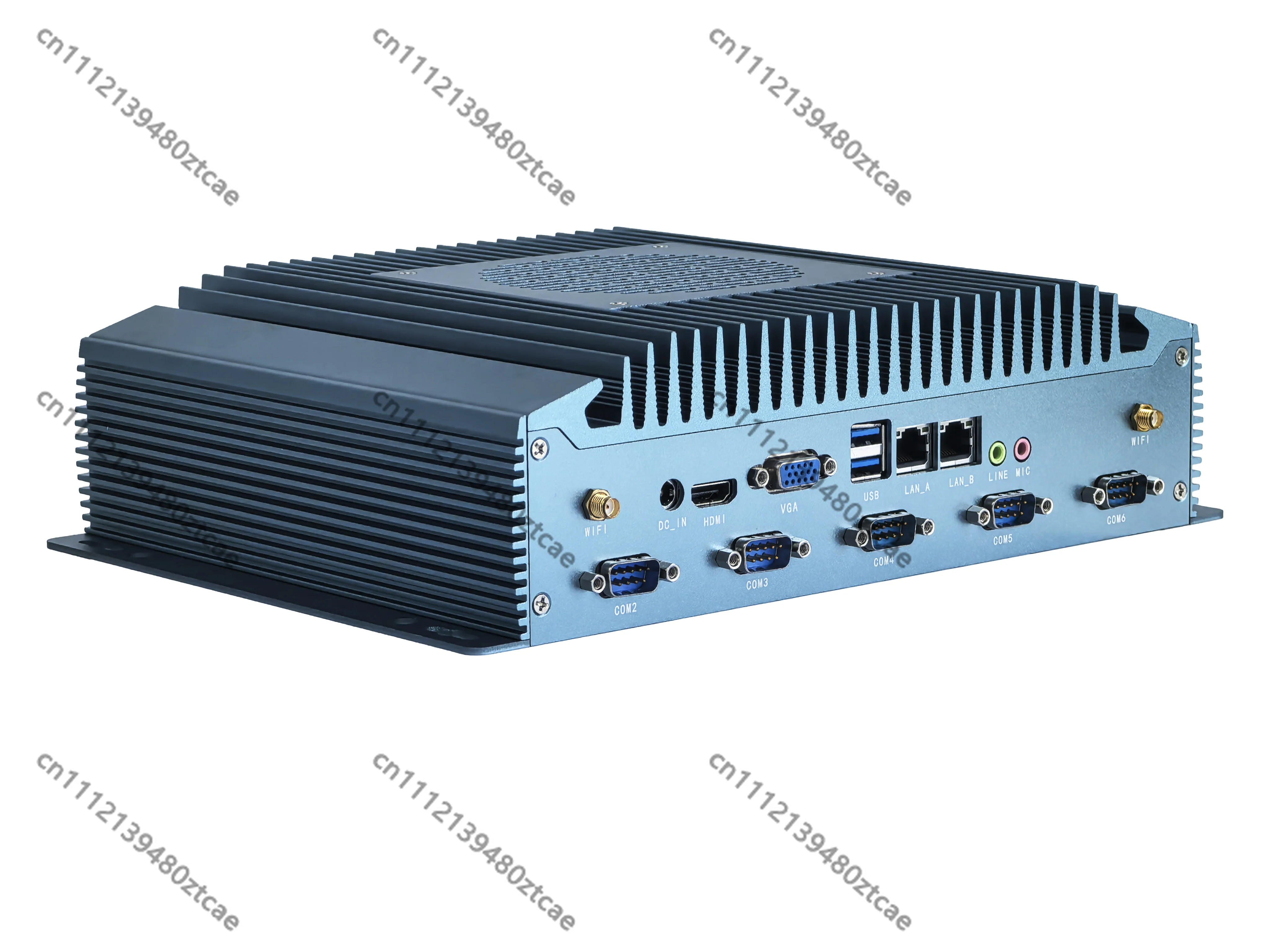2026 Grey Fan Cooling Industrial Mini PC 14th Gen Chip Built-in NPU AI Acceleration Industrial Control Computer