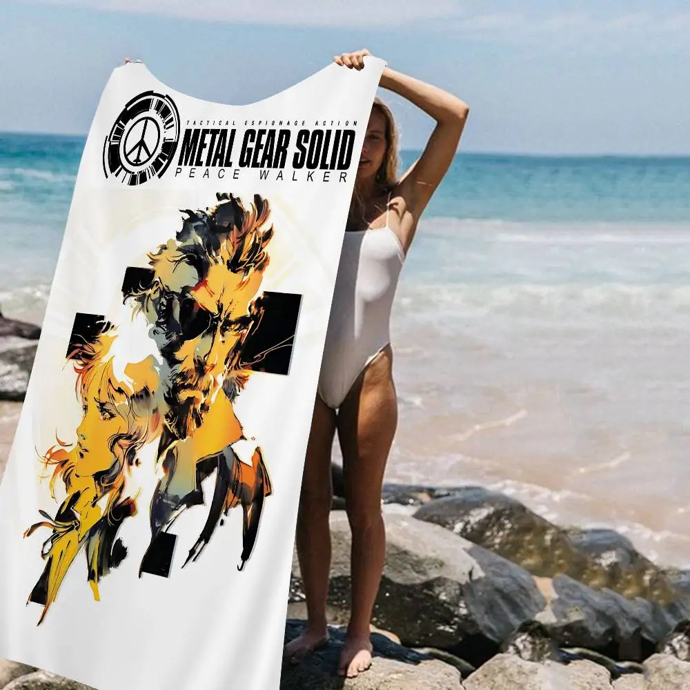 Game Metal Gear Solid Bath Towel Microfiber Soft Water Absorbing Breathable For Girl Kids Decorative Cartoon Beach Towel