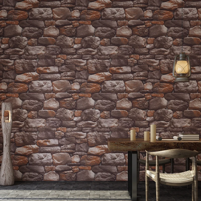 

Vintage 3D Brick Wallpapers Home Decor Waterproof Vinyl Stone Wall paper Rolls for Background Decorative vinilo decorativo pared