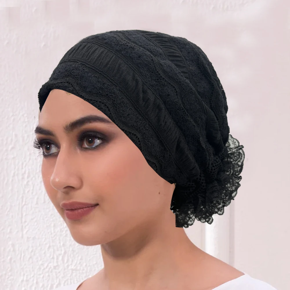 

Дышащие кружевные тюрбаны с вышивкой для женщин, летние головные уборы, эластичные платки-боннеты, шапки для химиотерапии, тюрбаны для женщин