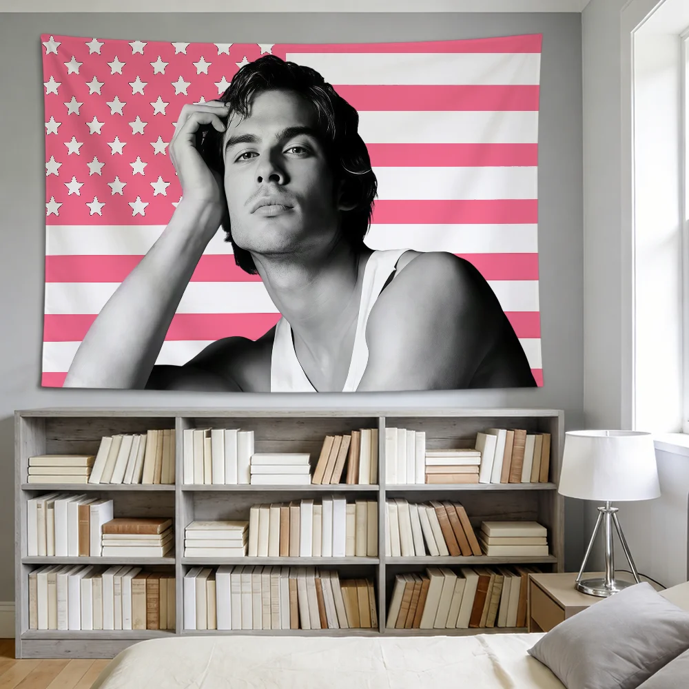 flag For Room Dorm d-Damon Pink Party hogar bedside Living room wall hanging garden tv Decor Banner art Salvatore gift