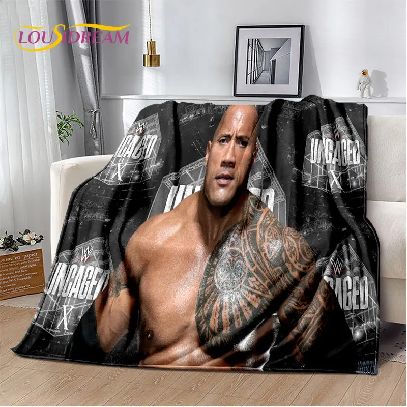 

HD The Rock Dwayne Johnson Soft Plush Blanket,Flannel Blanket Throw Blanket for Living Room Bedroom Bed Sofa Picnic Cover Kids