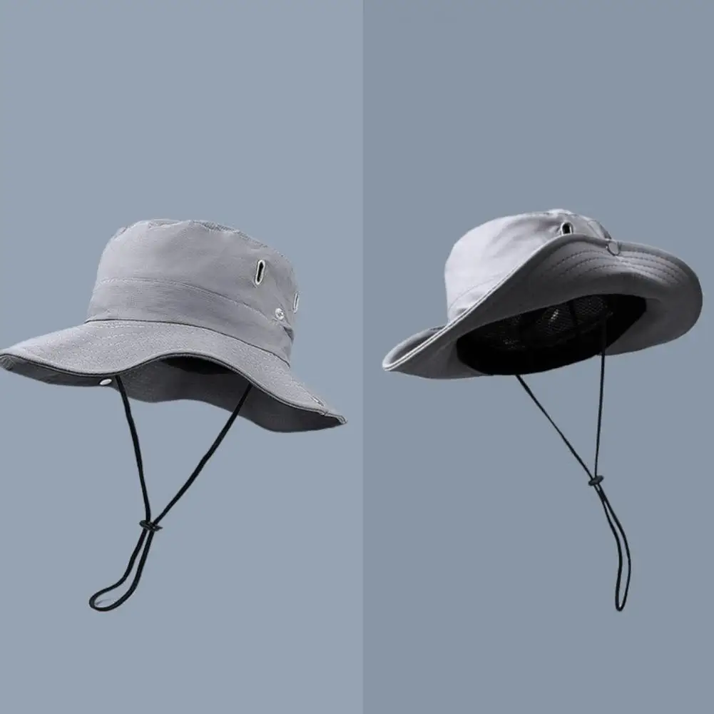 Quick-dry Hat Breathable Mesh Sun Hat with Detachable Face Guard Adjustable Drawstring Fisherman Hat for 360° for Women