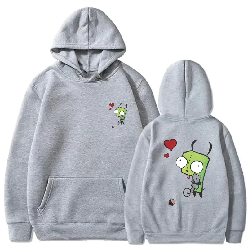 Men's Invader Zim & GIR I'm Normal I Love Earth  Fleeces HoodieTops Vintage Long Sleeve Essentials Hoodie Pullover Keep Warm