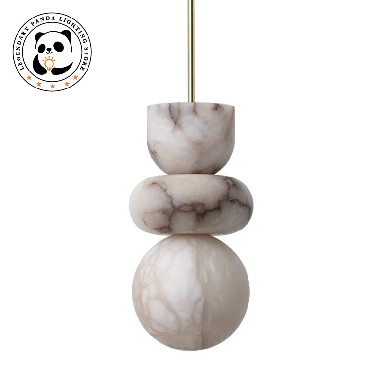 

Nordic Modern Designer Ceiling Chandelier Simple Style Marble LED Hanging Lamp Bedside Parlor Dinning Room Art Suspension Lights