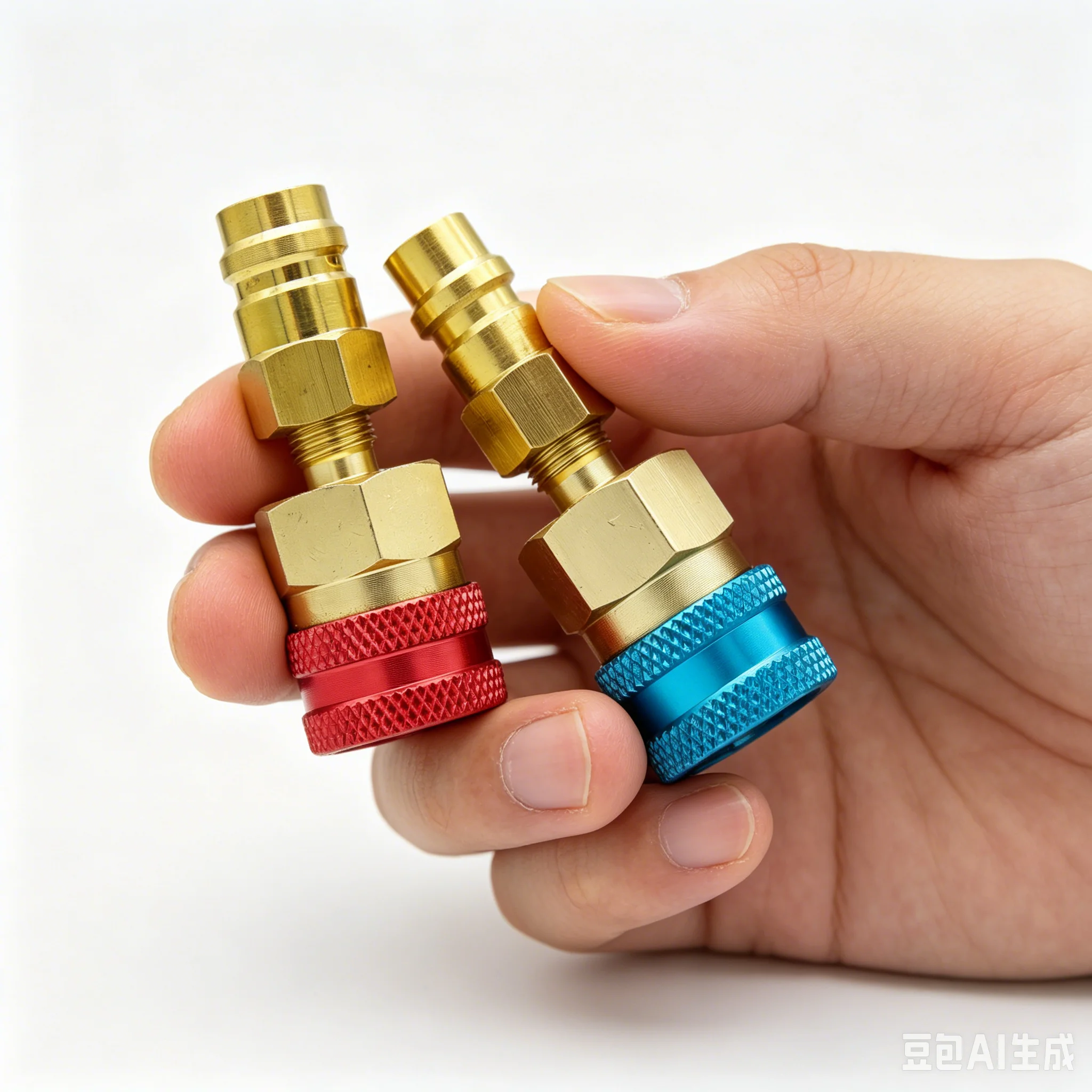 2 Conectores Rápidos de Alta y Baja Presión para Aire Acondicionado, Adaptadores Rápidos R1234YF/R12 a R134A, Accesorios para Aire Acondicionado de Automóvil