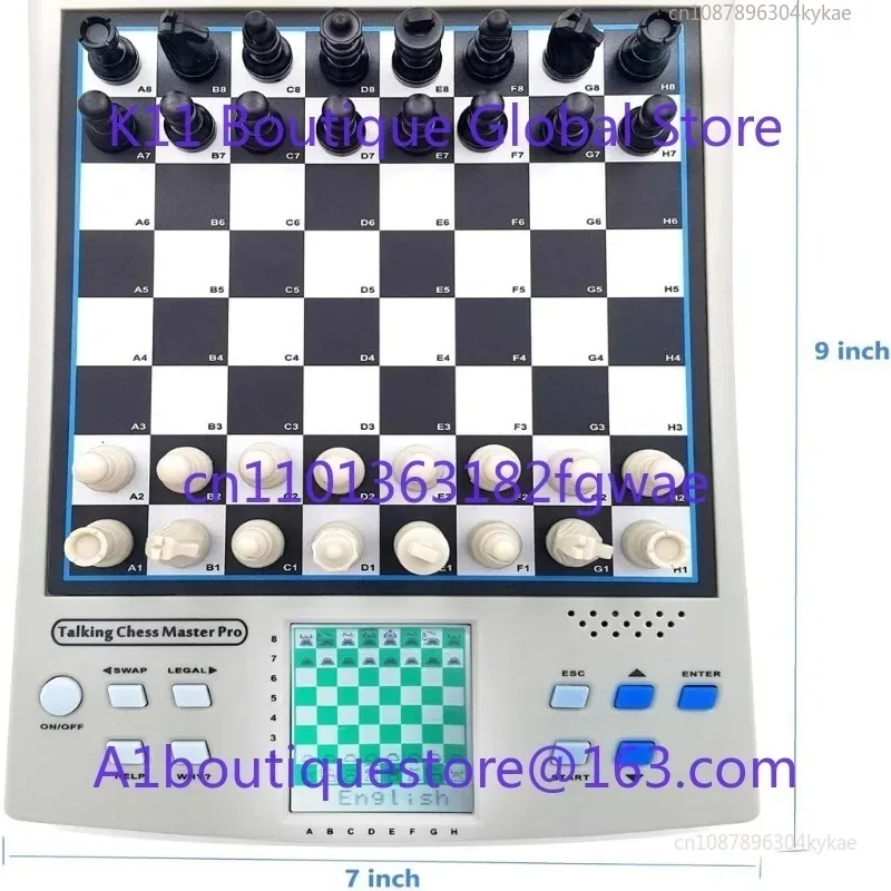 Beginners Chess Computer Electronic Board with Talking English Germany Magnetic Chess Pieces Self Teaching Program