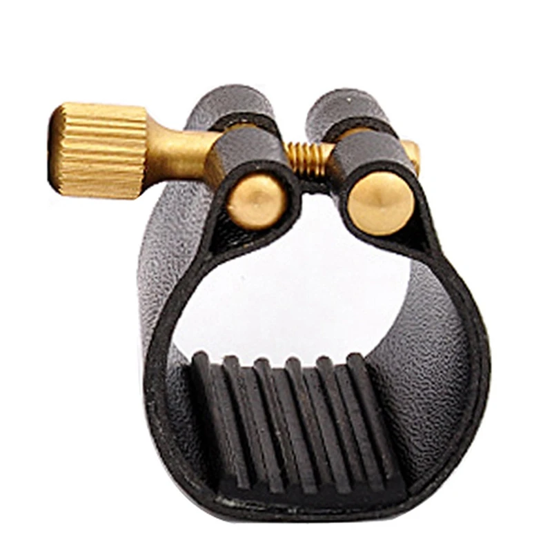 Alto Saxophone Clarinet Ligature Compact Durable Artificial Leather For Alto Saxophone Rubber Mouthpiece