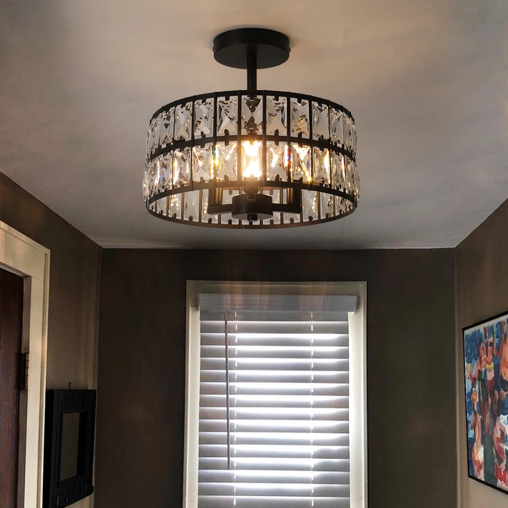 Crystal Ceiling Chandeiler Lamp Modern Indoor Lighting Pendant Light Fixtures Home Decora Led Hanging Light Living Bedroom Lamps