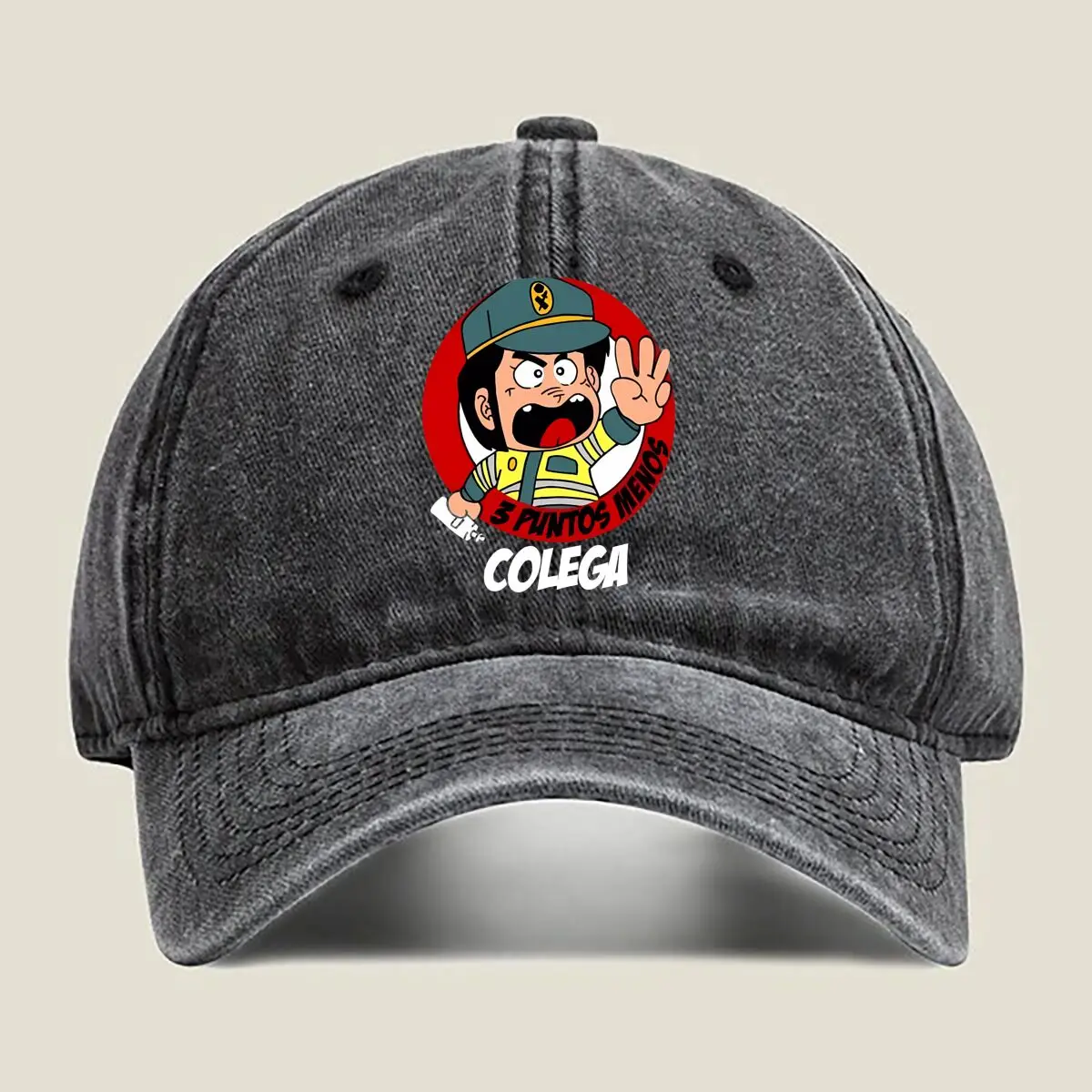 

Мытая бейсболка «Fireman Colega Cartoon, Humor Design»