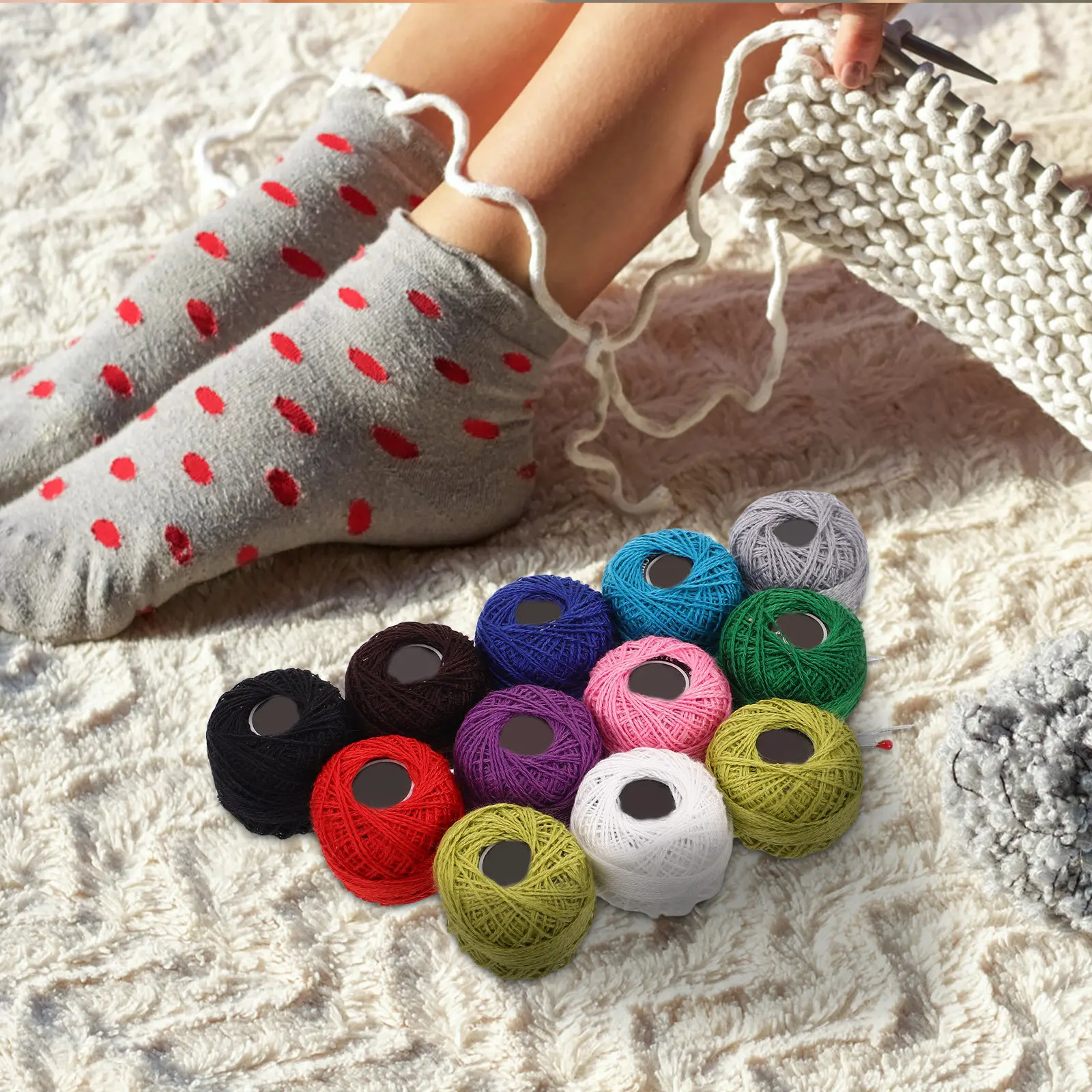 Embroidery Floss Thread - 12Pcs Cotton Embroidery Floss Colorful Threads