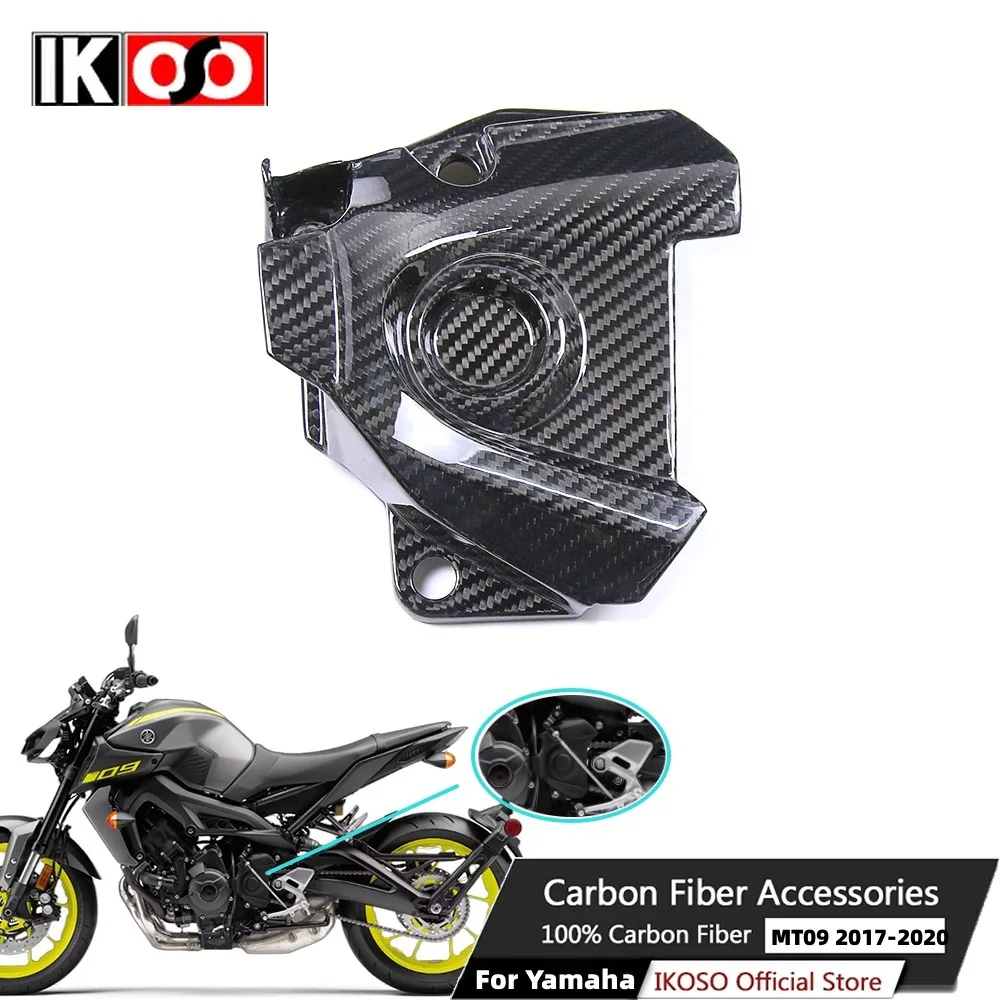 

For Yamaha MT09 FZ09 2014-2020 Pure 3K Full Dry Carbon Fiber Small Gear Cover Clutch Cover Fairing Motorcycle Shell Accessories