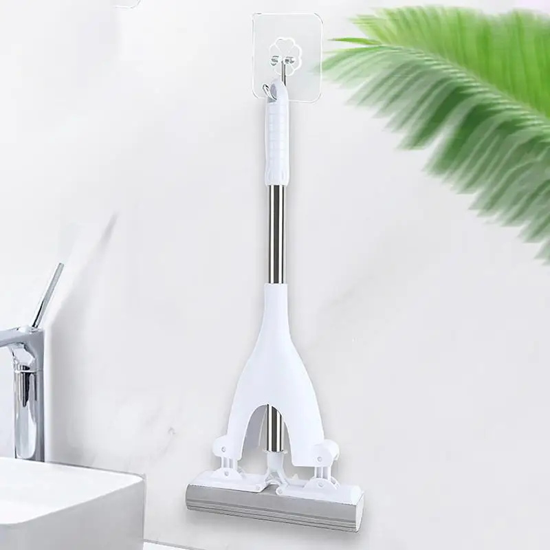 

Portable Squeeze Mop Short Handle Counter Cleaner Wet Dry Mop Reusable Handheld Cleaner Mopping Tool For Tabletop Window Glass