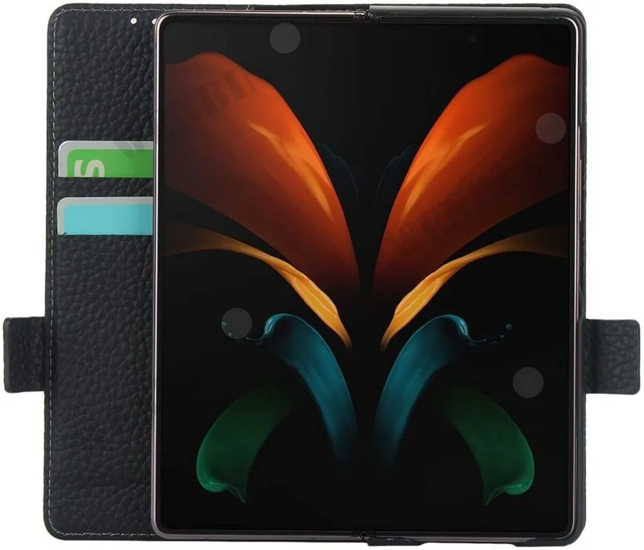 Case For Samsung Galaxy Z Fold 5 4 3 Luxury Leather Kickstand Card Slot Wallet Case Protective Phone Case