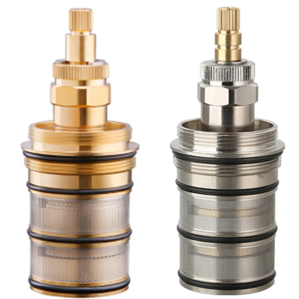 

Brass Thermostatic Cartridge for Assad Shower Valve Repair Kit Featuring Temperature Range and Safety Override Feature