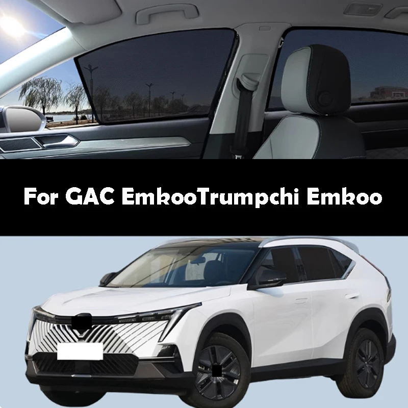 

For GAC EmkooTrumpchi Emkoo 2022 Car Side Curtains Privacy Magnetic Suction Mosquito Proof Mesh Sun Protection Heat Insulation
