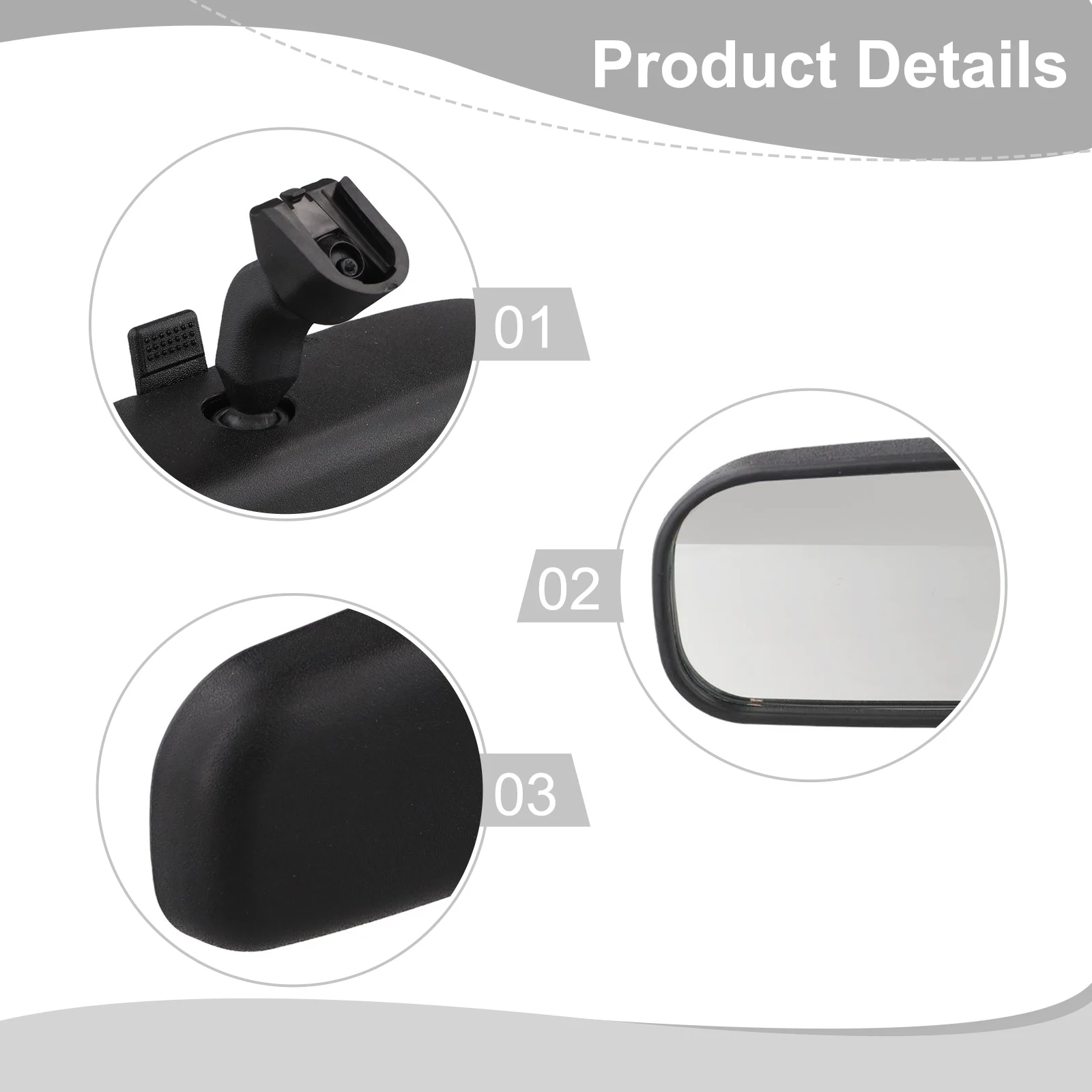 

Interior Rear View Mirror For Mazda 3 5 1pcs Black Car Rearview Replacement Accessories Adjustable High-quality