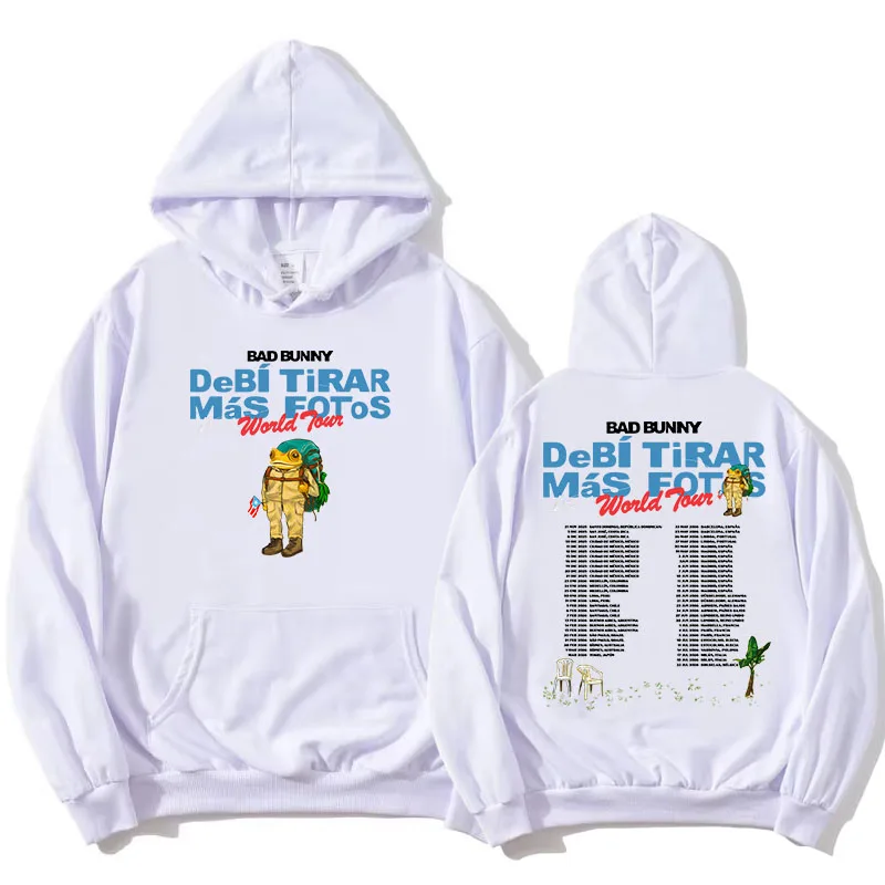 Debkuu Tirar M á s Fotos World Tour 2026 Kapuzen-Rapper Bad Bunny Streetwear Unisex-Langarm-Winter-Damensportbekleidung