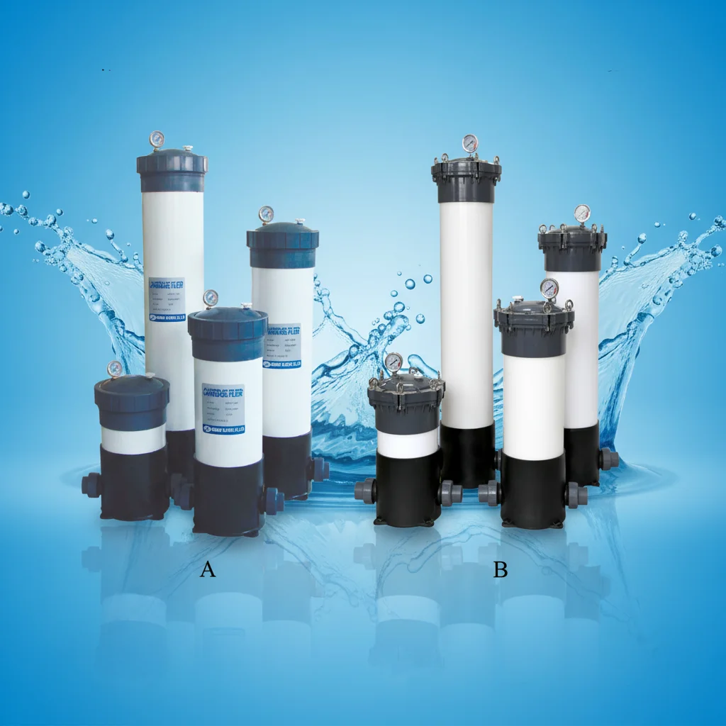 UPVC Cartridge Filter Housing Water Purification Shell For Hotel Restaurant Drinking Water Filtration Treatment Equipment