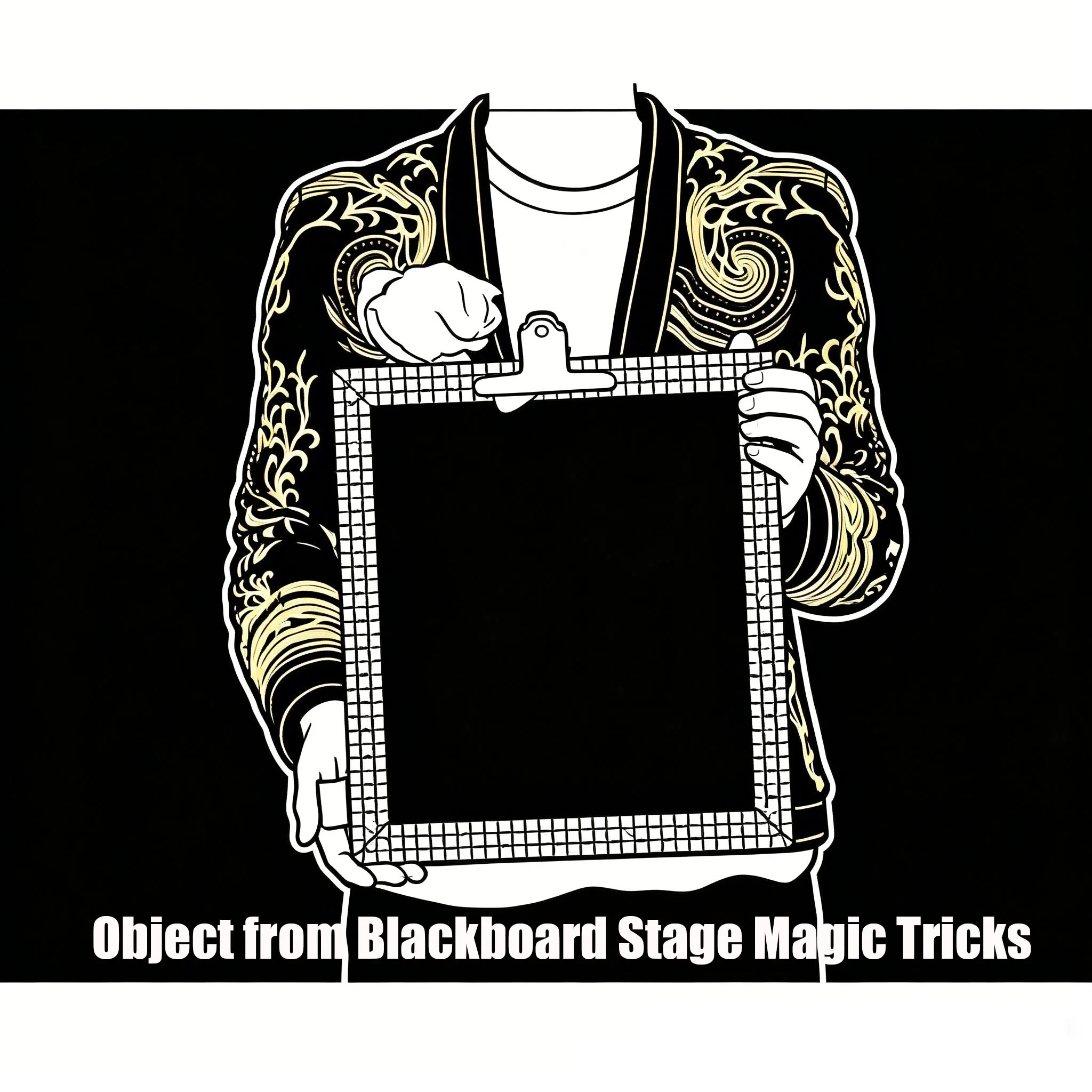 objet-de-magie-de-scene-blackboard-illusions-tours-de-magie-planche-a-dessin-colombe-qui-disparait-de-la-planche-magie-de-fete