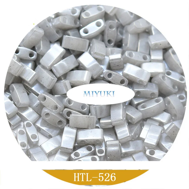 Half Tila Beads HTL Japan Miyuki  Imported Rice Beads  Solid Color Pearly Lustre Series 3G