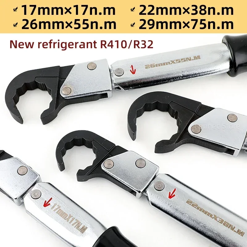 Ratchet Torque Wrench Combination High-precision Air Conditioning Repair Tool Open End Wrench Copper Cap Bell Mouth Tool ST-02L