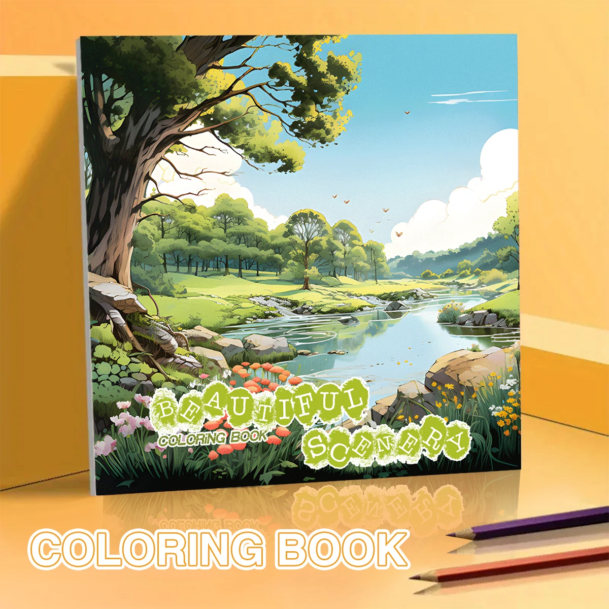 1PC Trees Coloring Book Forest Landscape Drawings for Kids Teens Adults Creative Inspirational Stress Relief Relaxation 20 Pages