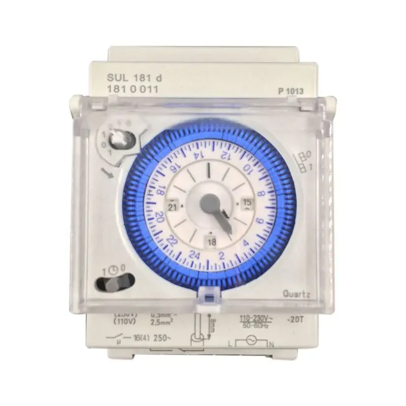 Analog Mechanical Timer Switch 110V-220V 24 hours Daily Programmable 15min Setting Time Switch Relay SUL181D Hot Retail