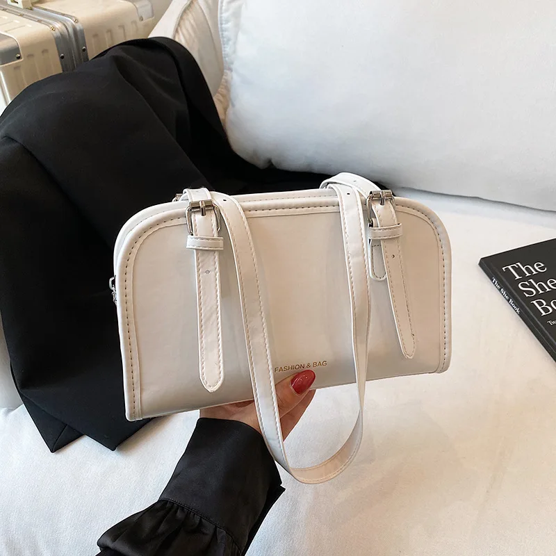 

New Casual solid color minimalist pillow bag Fashion Minimalist Handbag Large Capacity Tote Bag trendy niche design underarm bag