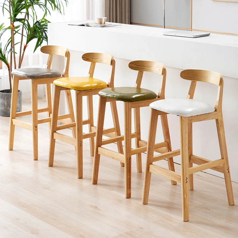 

American Barber Bar Stools Gaming Wooden Luxury Nordic Ergonomic Bar Stools Library Computer Tabourets De Bar Home Furnitures