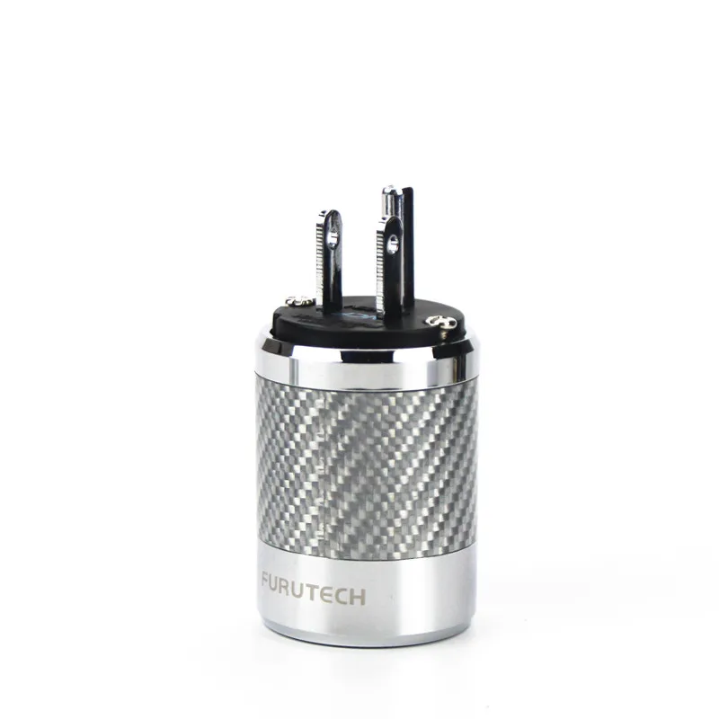 Furutech FI-E50 / FI-50 NCF Carbon Fiber Rhodium Plating Power Plug HIFI Amplifier 15A 125V AC Power Plug