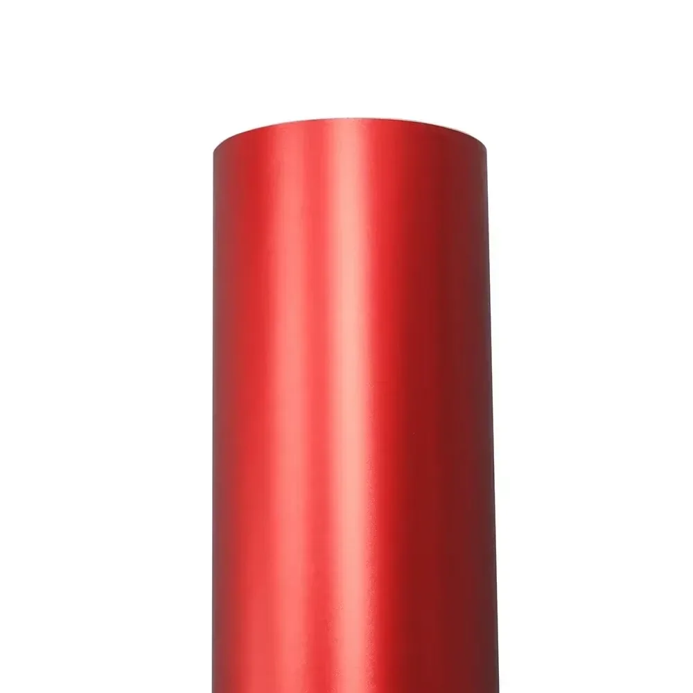 

0.5m Wide Red Satin Matte Chrome Metallic Car Wrap Stickers Color Change Ice Film Bubble Free Sticker Wrapping Car Accessories