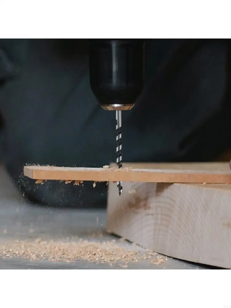 

P9FB Pack of 6 Extended Shank Wood Boring Drill Bit for Thick Door and Boards Full of durability Steel Construction Anti Jamming