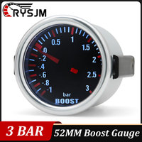 3 Bar Turbo Boost Gauge 52MM Boost Meter Car Gauge Meter Auto White LED For Universal Cars Accessories Universal CAR Instrument