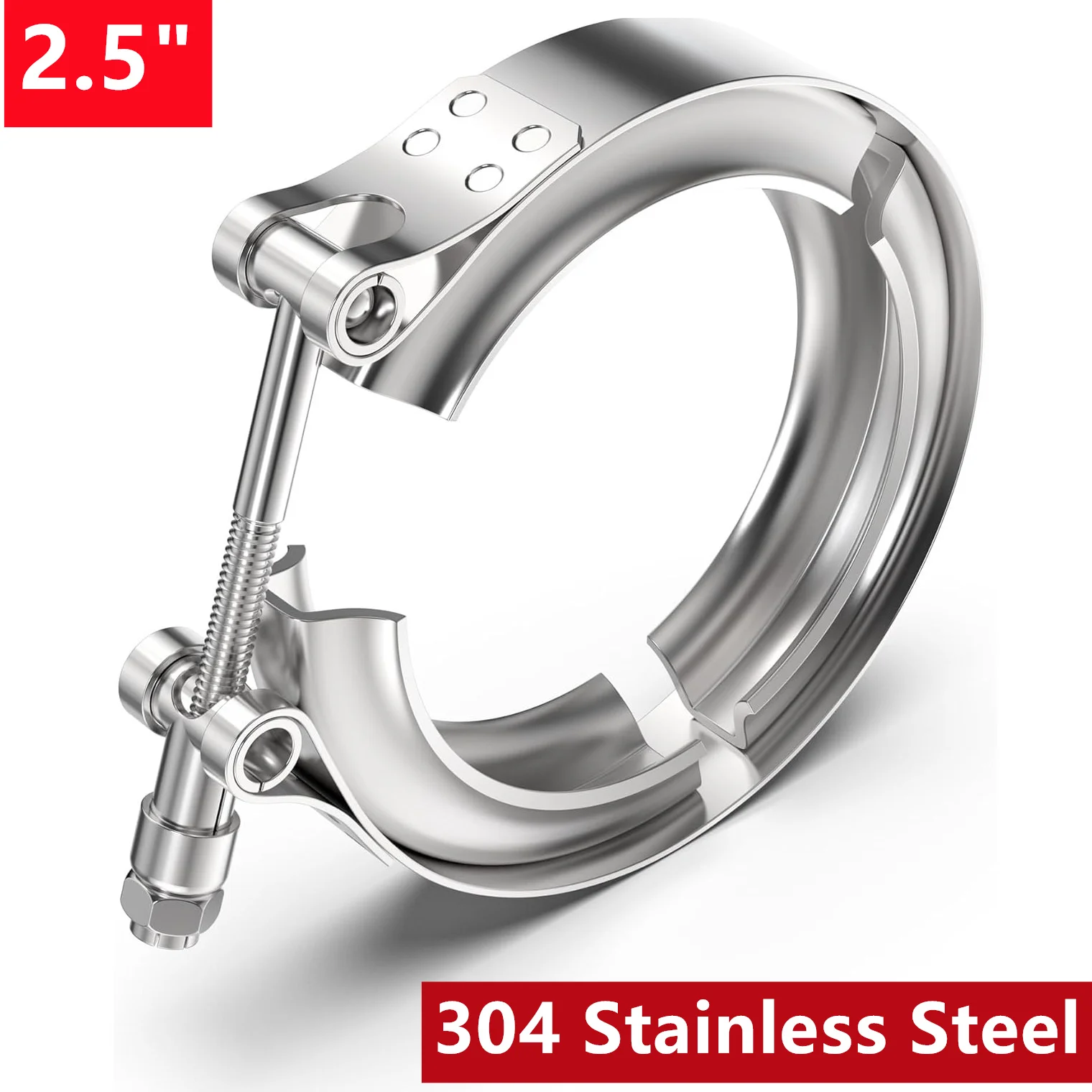 304 Stainless Steel 2.5 Inch 63mm Standard V Band Clamp Intercooler Turbo Exhaust Downpipe Vband Pipe Clamp Automotive V Clamp