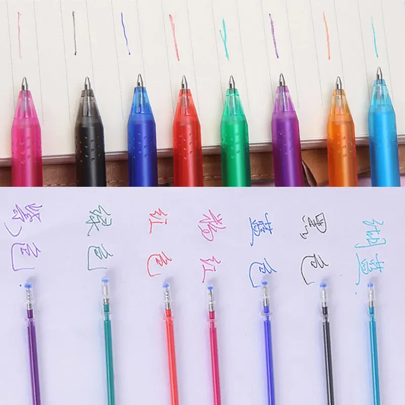 8PCS/set Erasable Pen Suitable 0.5mm Refills 8 Color Creative Kawaii Drawing Tools Gel Pens Sets School Office Stationery