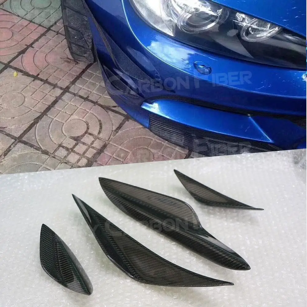 

3 Series Carbon Fiber FRP Front Splitters Fins Spoiler for BMW E92 E93 M3 2009 - 2012 K Style Bumper Aprons 4Pcs / Set