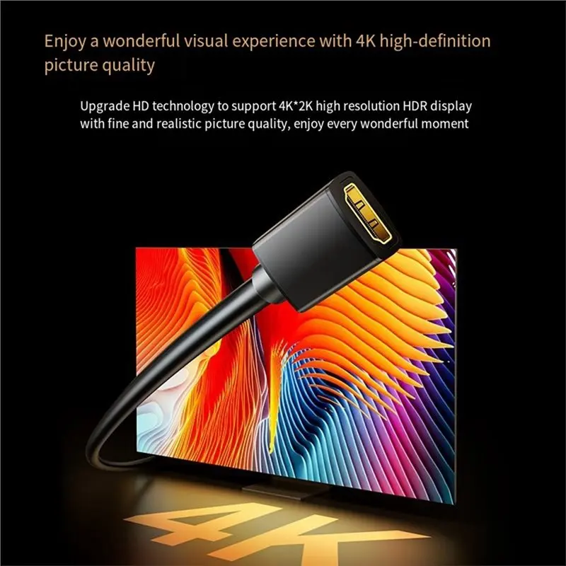 Stylish-HDMI 2.0 4K 60Hz HDR Compatible Male To Female Extension Cable Extension Cord