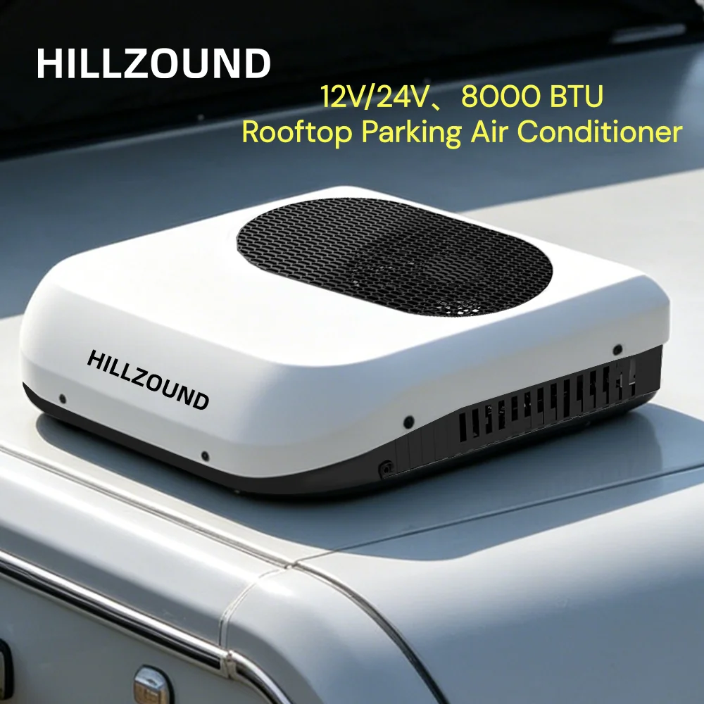 8000 BTU 12V/24V Rooftop DC Inverter Parking Air Conditioner R134a With Twin Rotor Compressor For Truck RV Trailer Camper Van