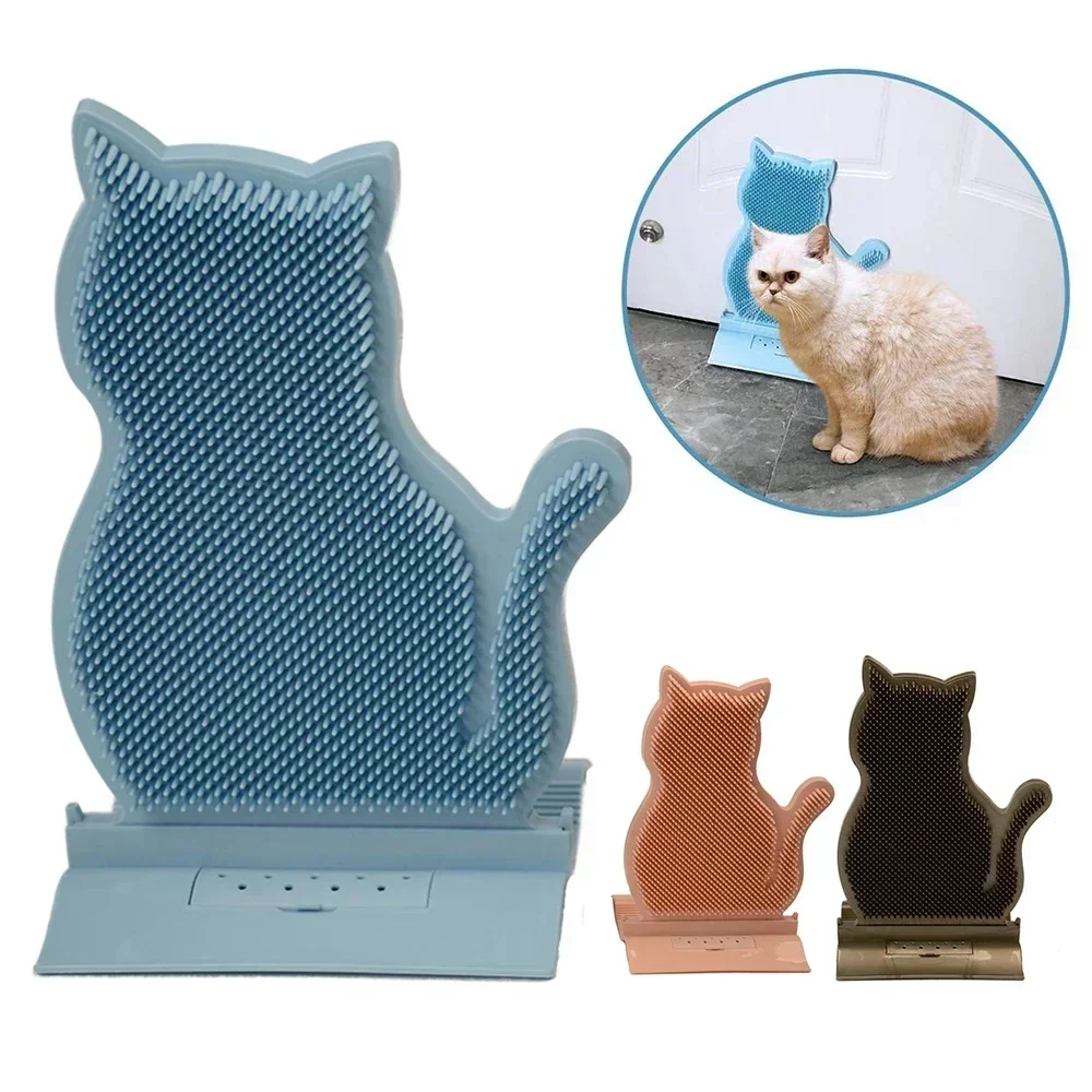 Cat Massage Brush Rubbing Device Massage Brush Cat Scratcher Bathing Grooming Device Wall Scratcher Brushes Comb Pet Accessories