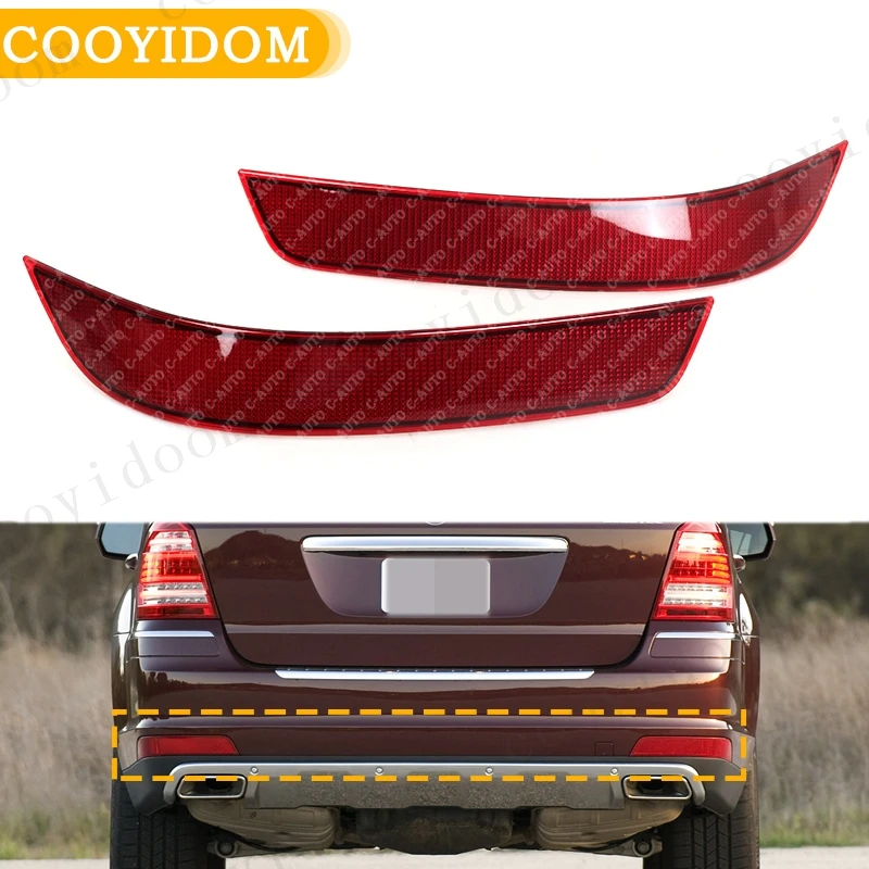 

Rear bumper reflector Brake light cover Tail For Mercedes Benz GL-class X164 GL350 GL450 ML 2008-2013 1648200974 1648201074