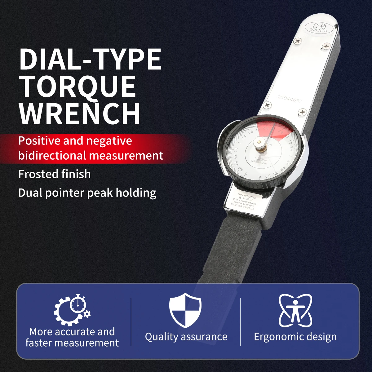 TLB Bidirectional Pointer Dial Torque Wrench High Precision Industrial Hand Torque Testing Spanner for Auto & Construction Work