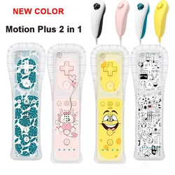 1 Set Remote Controller with Nunchuck Controller for Wii Games Control for Nintendo Wii Games Wireless Gamepad with Motion Plus