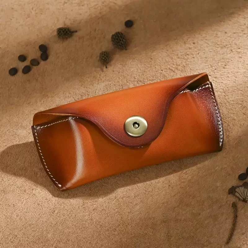 Leather Sunglass Cases full grain leather cowskin eyeglass case sunglass box leather men women leather sunglass bag luxury
