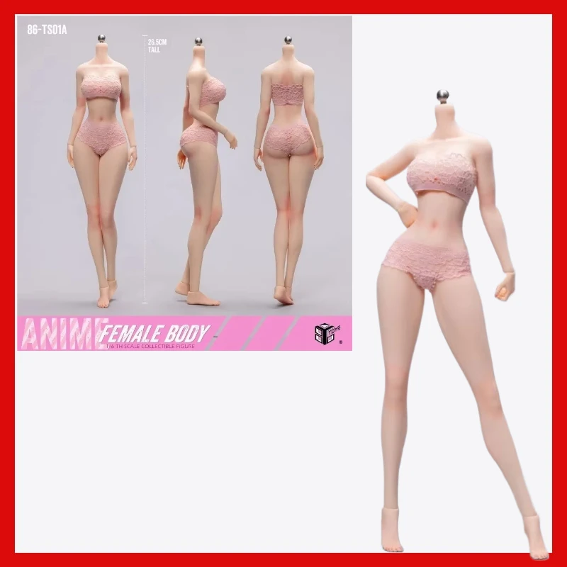 NEW in Stock 1/6 Scale 86-TS01-A Makeup Edition Platinum Silicone Ultra Soft Joint Movable Action Figures Dolls Body Female Body