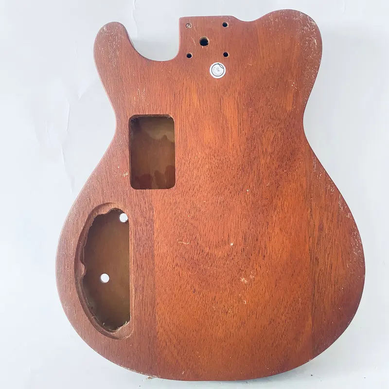 EB368  MINI Guitar Body Nature Color  Electric UKulele Solid Redwood DIY Replace Active Pickups