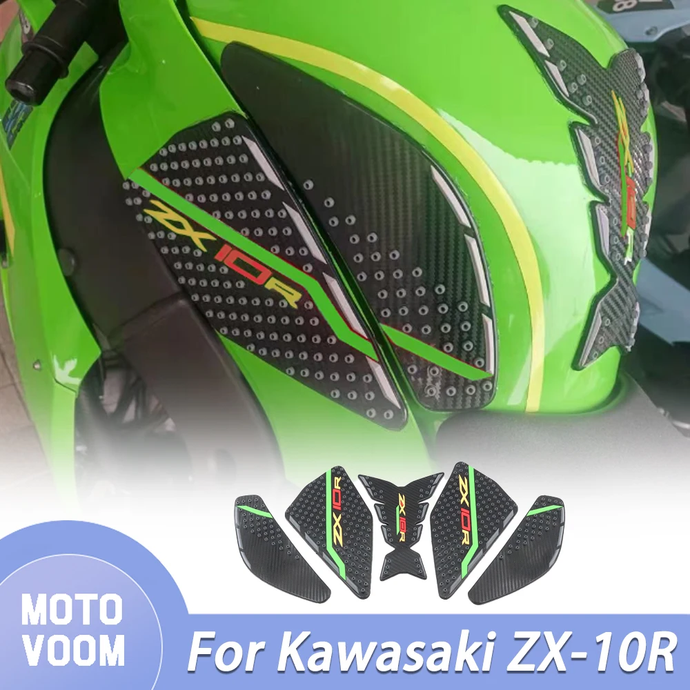 

NEW Motorcycle ZX10R Fuel Tank Pads Sticker Side Gas Knee Grip Protector Traction Decals For Kawasaki ZX-10R