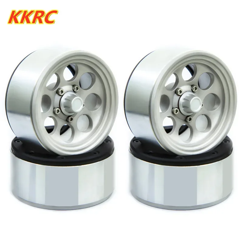 GGRC 4pcs 1.9 Aluminum Alloy Beadlock Wheels Rims for 1/10 RC Crawler Axial SCX10 SCX10 II 90046 AXI03007 Traxxas TRX4 D90