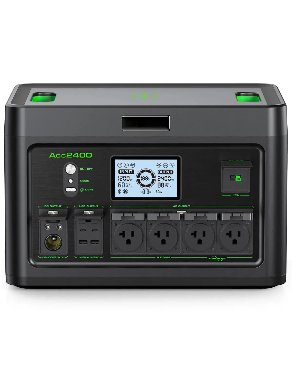 

2400W Portable Power Station 1843Wh Solar Generator, Home Battery Backup, LiFePO4 Battery Supply with 12, Customized